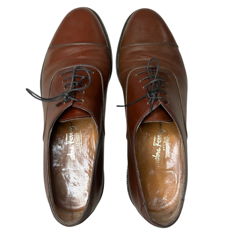 Authentic Men’s Salvatore Ferragamo Leather Dress Shoes